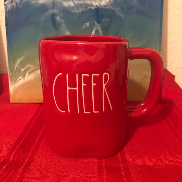 NWT Rae Dunn Red CHEER mug - Picture 1 of 4